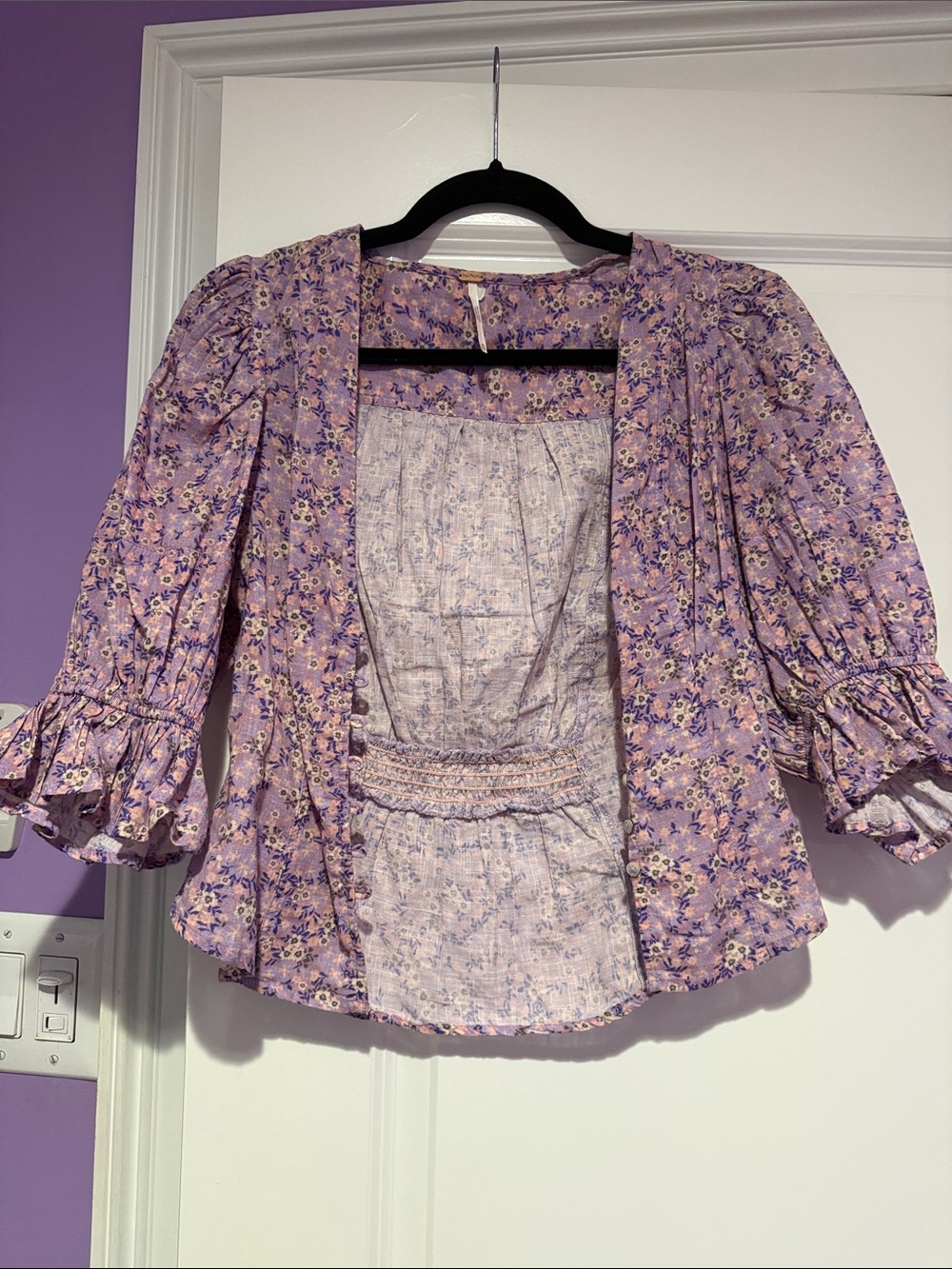 Free people floral blouse